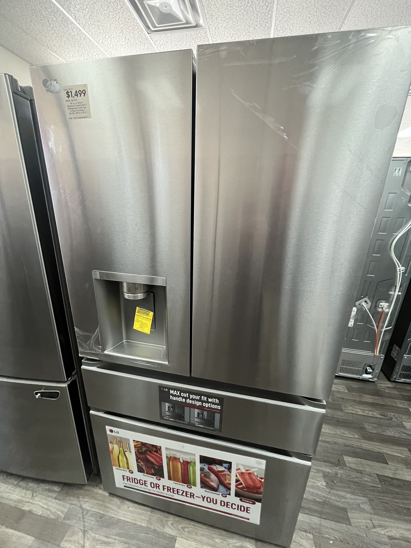 ONLY $1499!!! LG 29 Cu Ft Standard Depth MAX Refrigerator w/ Full Convert Drawer