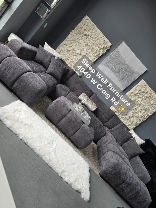 ✨️12ft Double Chaise Sectional Sofa ✨️ Furniture Queen Bedrooms, Dining Avail