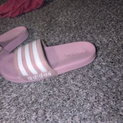 Size 6 Pink Adidas Slides