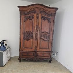 Wood Armoire 