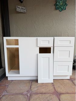 White shaker cabinets. $260 brand new