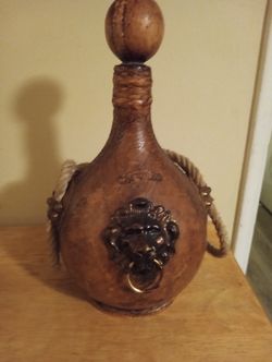 Italian leather wrapped decanter