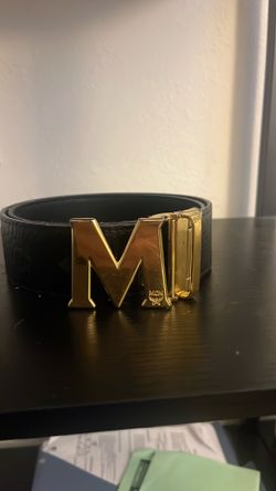 black mcm belt