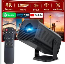 Mini Projector with WiFi & Bluetooth, 4K Support, Auto Vertical Keystone Correction