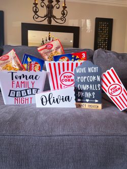 Personalized Popcorn Bin