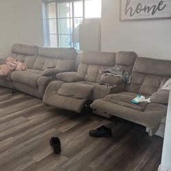 Two Piece Sofa Recliner 