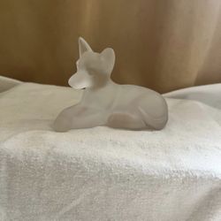 Lenox 1994 Frosted German Shepherd Puppy Figurine 