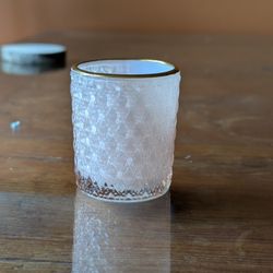 Set of 12 Light Pink Glass Candle Holders 