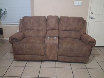 Large brown couches