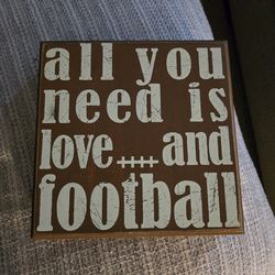 LOVE AND FOOTBALL SIGN