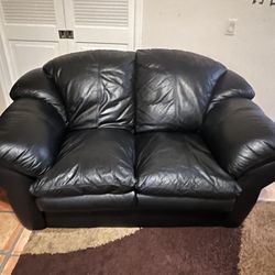 Black Leather Loveseat