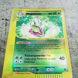 Meganium Old Pokemon Card