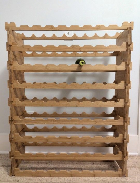 Bamboo Stackable Modular Wine Shelves