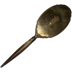 Antique Hen Brass Handheld Mirror TA409