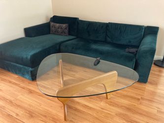 Solid Wood Frame Velvet Sectional Sofa