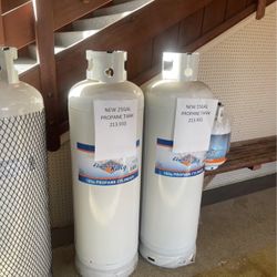 Propane 25 Gallon Tanks Empty New
