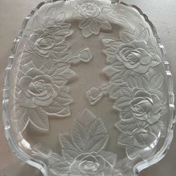 Mikasa Vintage Serving  Platter With Fristed Roses 