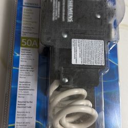 50 Amp Double Pole Type QPF GFCI Circuit Breaker