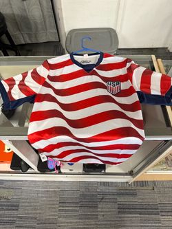 USA Soccer Jersey Red White Striped 2026 WC