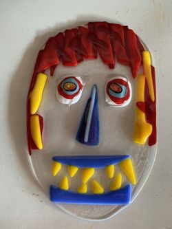 Glass fused funny face