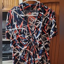 1X Alfani womans short sleeve Blouse