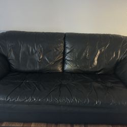 Leather 2 Person Couch + Love Seat (normal wear)