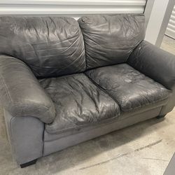 Black leather Couch 
