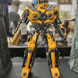 Yellow Optimus Prime Statue