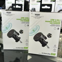 15W 2-1 Magnetic Wireless Car Charger