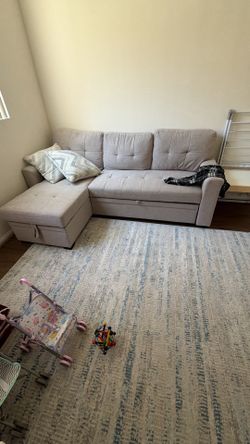 Modern Convertible Sectional Sofa with Storage