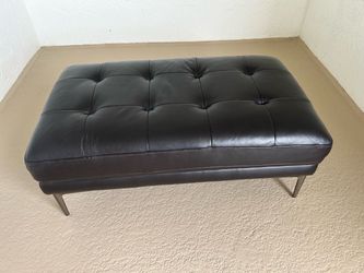 Leather ottoman