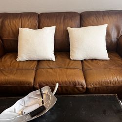 American furniture Italian leather Couch