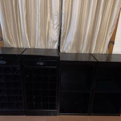 Set Of 4 Wine And Bar Shelves 