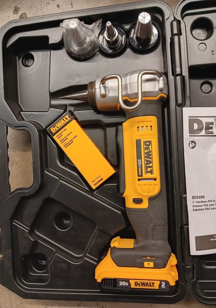 DeWalt 20V Max 1" Cordless PEX Expander with Battery 2.0Ah