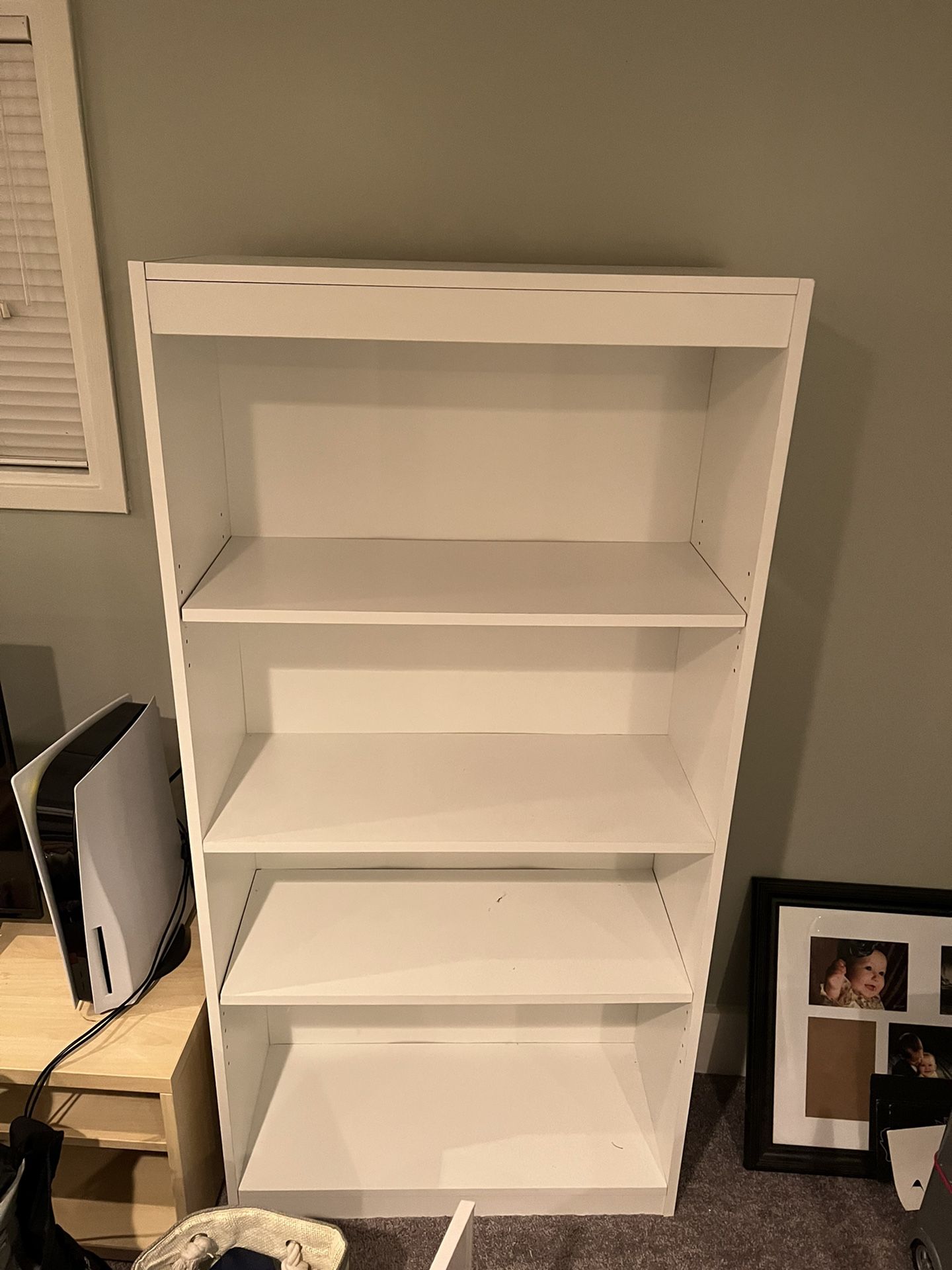 Basic White Shelf 4-shelf Bookcase