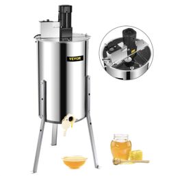VEVOR Electric Honey Extractor 3 Frame Bee Extractor Stainless Steel Honey Spinner with Stand Beekeeping Equipment