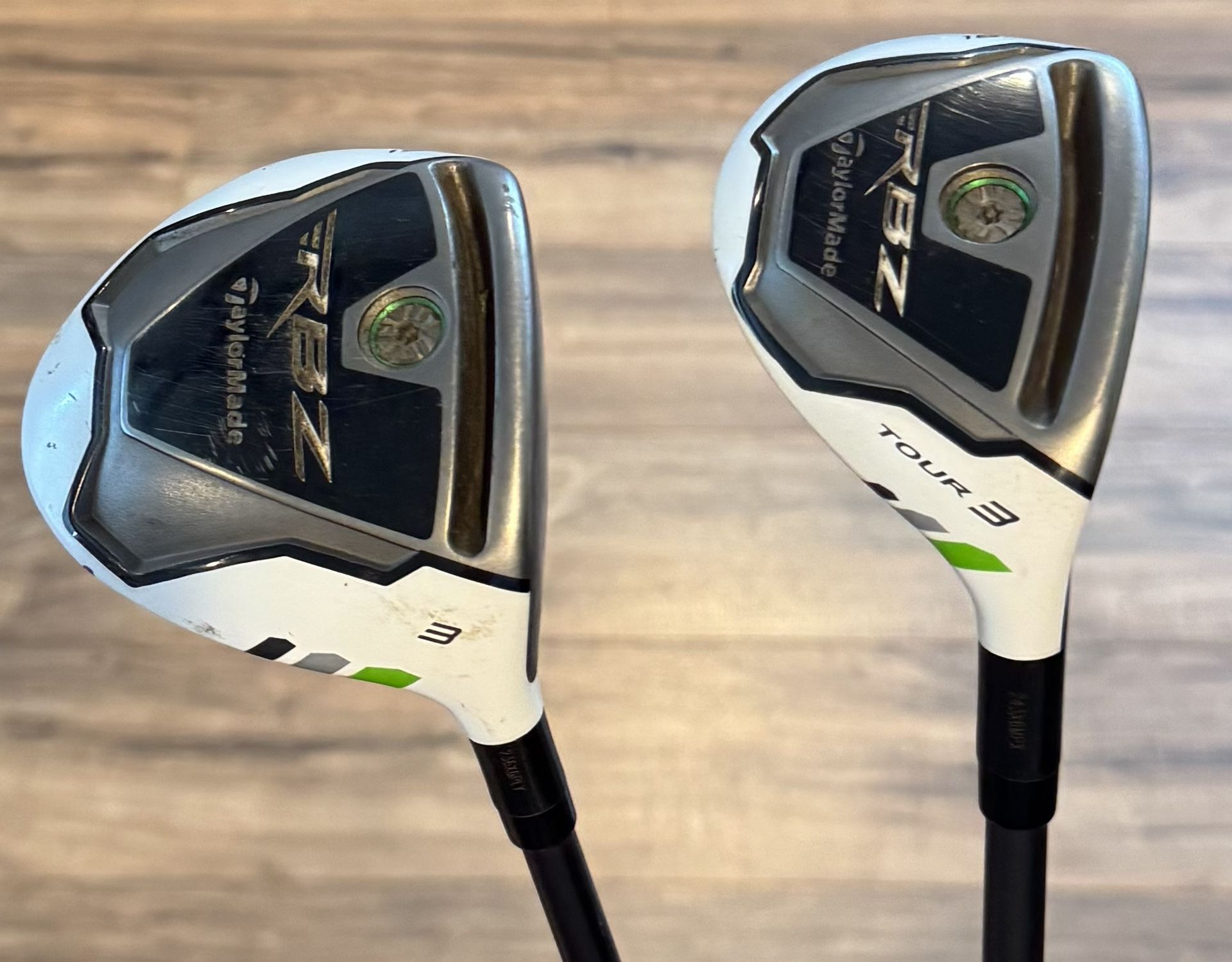 RH TaylorMade RBZ 15° Fairway 3 Wood and TaylorMade RBZ Tour 3 Hybrid 18.5* Lot of 2 - Good condition