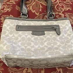 Grey Penelope Coach Handbag