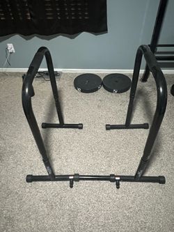 Customizable dip Bar and Ab Roller