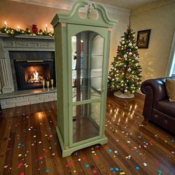 Large Corner Curio China Cabinet Bookshelf Lighted New