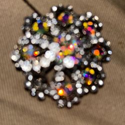 Vintage Victorian Floral Rhinestone Silver Tone Brooch -