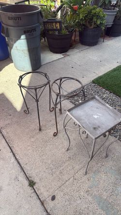 Wrought Iron Plant Stands Set of 3