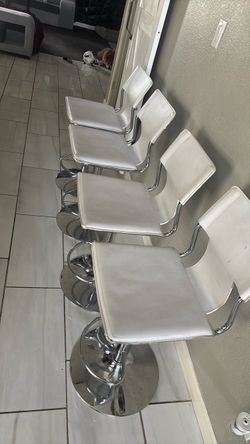 Bar stools white 4 barstools