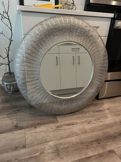 silver mirror home decor