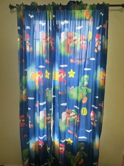 Kids Mario Bros Curtains