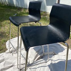 2 IKEA Modern Industrial Stools