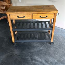 Storage Trolly Mobile Island Dinning Car 