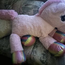 Tezituor 43in Giant Unicorn Stuffed Animal, Rainbow Pink Stuffed Unicorn Toys for Girls and Women, Big Unicorn Plush Gifts for Valentines Day, Christ