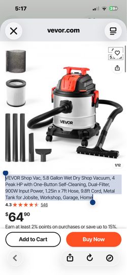 Vevor shop vac (new)