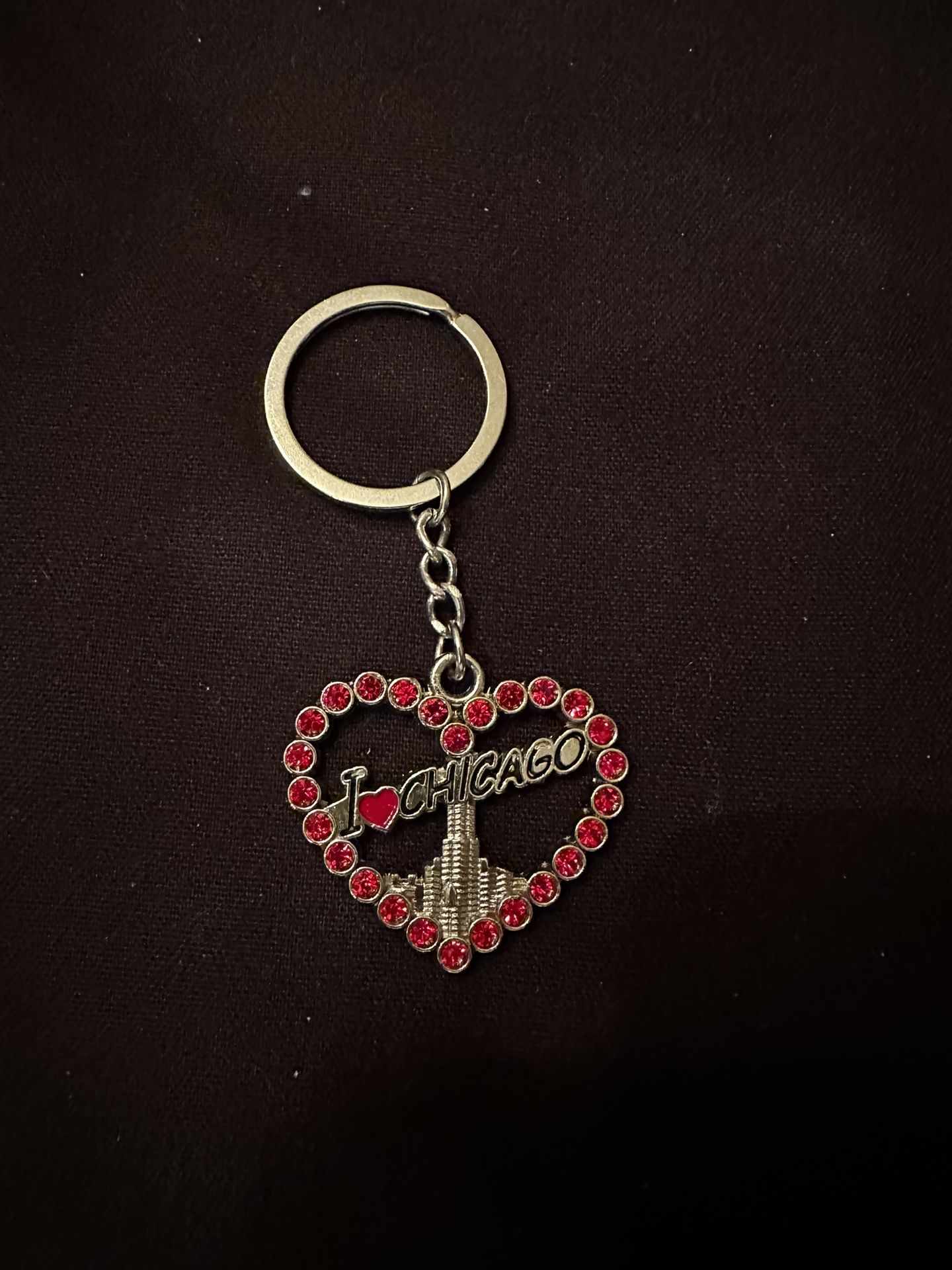 Chicago Heart Keychain